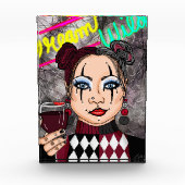 Dream Wild | Gothic Harlequin Jester Girl Fotoblokken (Voorkant)