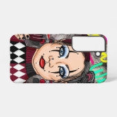 Dream Wild | Gothic Harlequin Jester Girl Samsung Galaxy Hoesje (Achterkant horizontaal)
