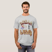 Dream Wildly Aesthetic Retro Moon & Stars T-shirt (Voorkant volledig)
