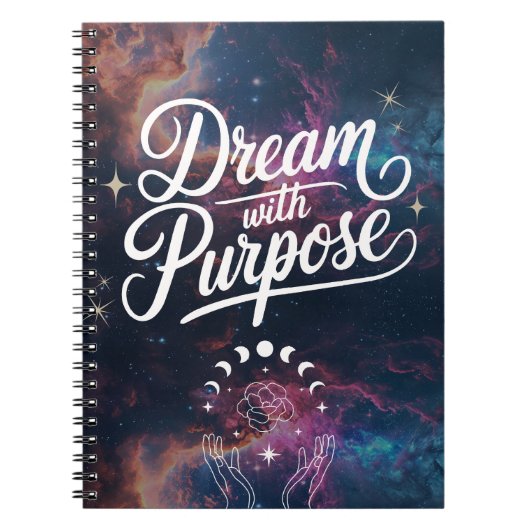 Dream with Purpose- Cosmic Intention Notebook Notitieboek (Voorkant)