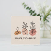 Dream. Work. Repeat Feestdagenkaart (Staand voorkant)