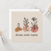 Dream. Work. Repeat Kaart (Voorkant / Achterkant in situ)