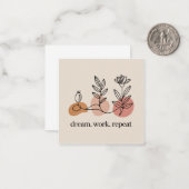 Dream. Work. Repeat Notitiekaartje (Voorkant / Achterkant in situ)