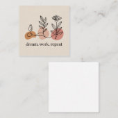 Dream. Work. Repeat Notitiekaartje (Voorkant / Achterkant)