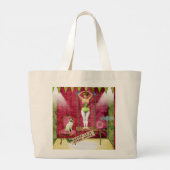 Dream World  Funky Ballerina Veranderde Kunst Grote Tote Bag (Achterkant)