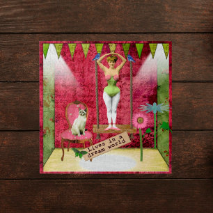 Dream World  Funky Ballerina Veranderde Kunst Legpuzzel