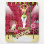 Dream World  Funky Ballerina Veranderde Kunst Muismat (Voorkant)