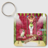 Dream World Funky Ballerina Veranderde Kunst Sleutelhanger (Voorkant)