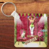 Dream World Funky Ballerina Veranderde Kunst Sleutelhanger (Voorkant)
