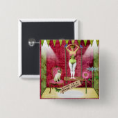Dream World  Funky Ballerina Veranderde Kunst Vierkante Button 5,1 Cm (Voorkant /achterkant)