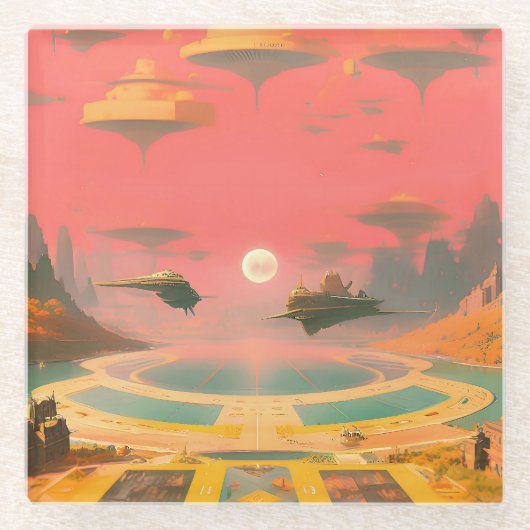 Dream World Glazen Onderzetter (Voorkant)