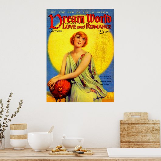 Dream World magazine cover in 1920s Poster (Keuken)