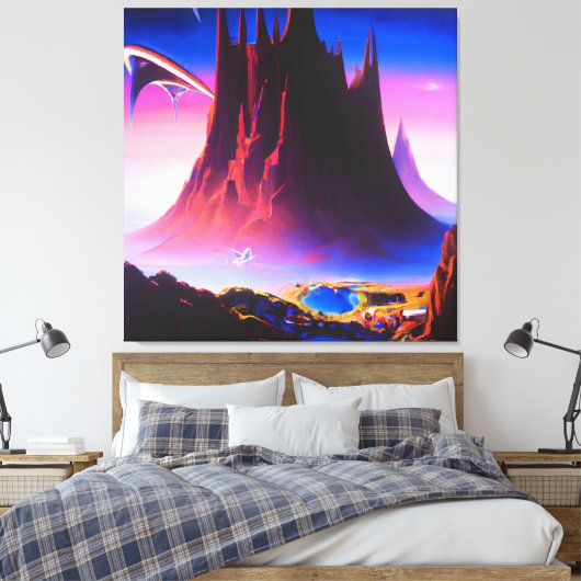 Dream World olieverfschilderij Canvas Afdruk (Insitu (Slaapkamer))