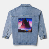 Dream World olieverfschilderij Denim Jacket (Achterkant)