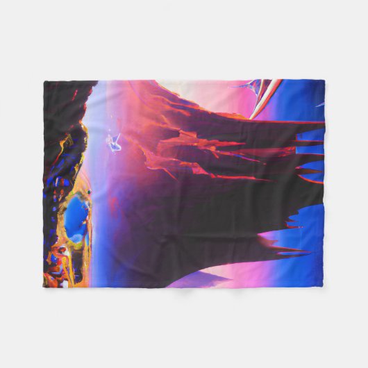 Dream World olieverfschilderij Fleece Deken (Voorkant (Horizontaal))