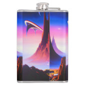 Dream World olieverfschilderij Heupfles (Achterkant)