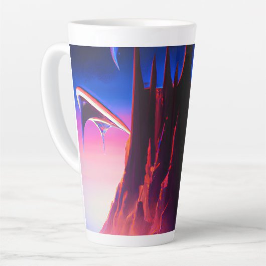 Dream World olieverfschilderij Latte Mok (Linkerhoek)