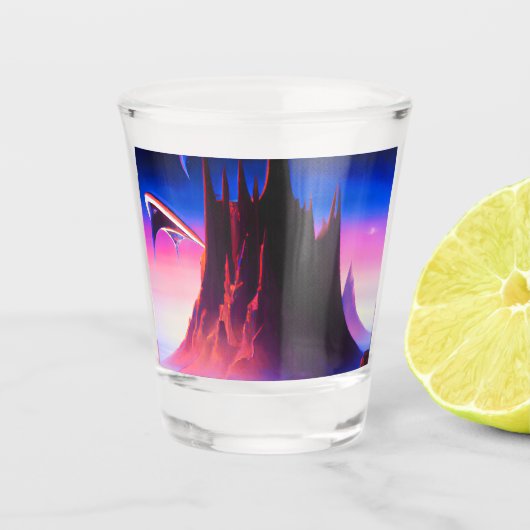 Dream World olieverfschilderij Shot Glas (Voorkant)