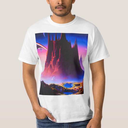 Dream World olieverfschilderij T-shirt (Voorkant)