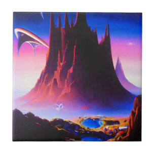 Dream World olieverfschilderij Tegeltje