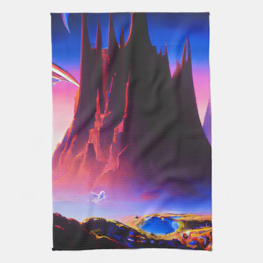 Dream World olieverfschilderij Theedoek (Verticaal)