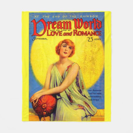 Dream World-tijdschriftenafdruk 1920s Fleece Deken (Voorkant)