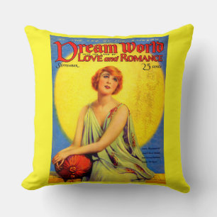 Dream World-tijdschriftenafdruk 1920s Kussen