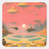 Dream World Vierkante Sticker (Voorkant)