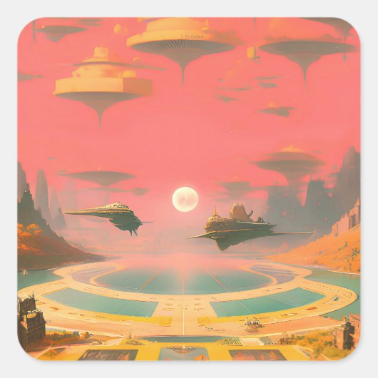 Dream World Vierkante Sticker (Voorkant)