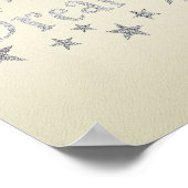 Dream Yellow met Silver Glitter Poster (Hoek)