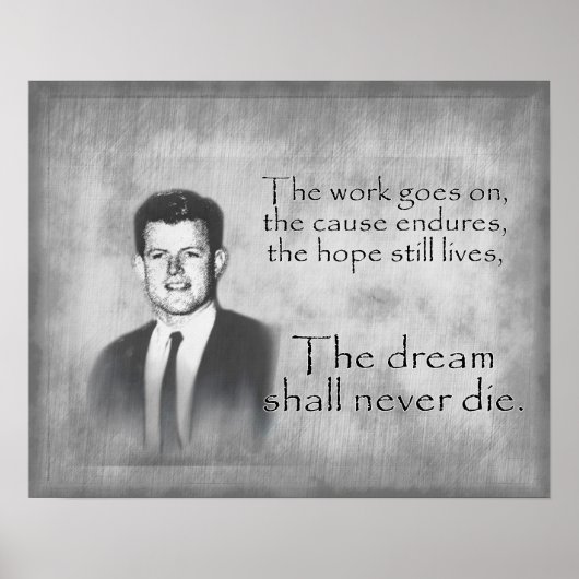 Dream zal nooit Poster sterven (Voorkant)