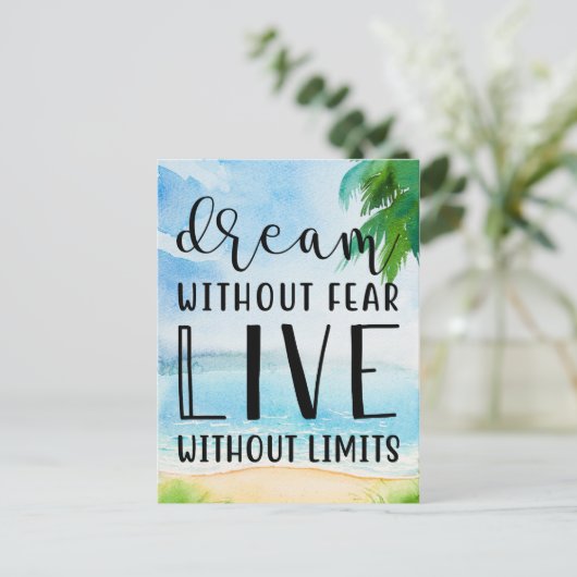 Dream zonder angst briefkaart (Staand voorkant)