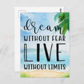 Dream zonder angst briefkaart (Voorkant / Achterkant)