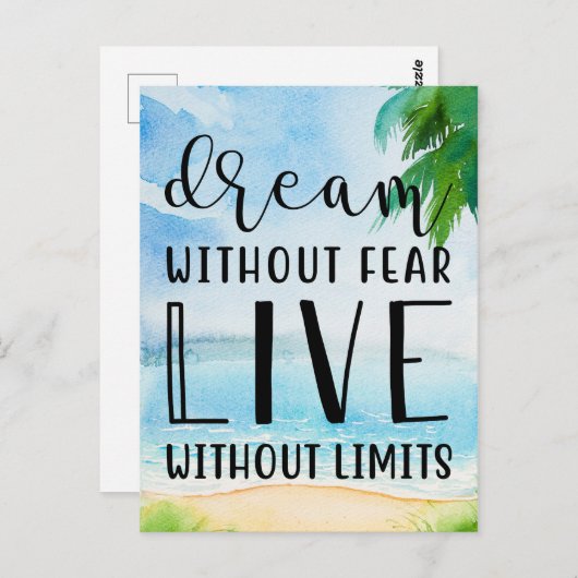 Dream zonder angst briefkaart (Voorkant / Achterkant)