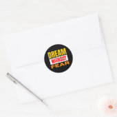 Dream zonder angst Classic Round Sticker (Envelop)