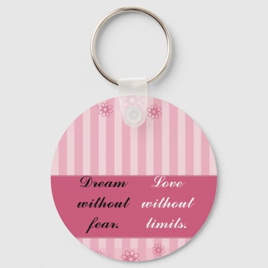 Dream zonder angst, liefde zonder grenzen sleutelhanger (Voorkant)