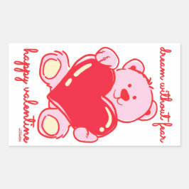 DREAM ZONDER VRIJE HAPPY VALENTIJN gift Rechthoekige Sticker