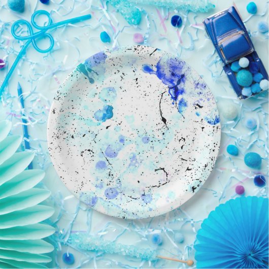 DreamAbstract BlueArt Papieren Bordje (Feest)