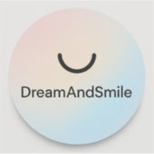 DreamAndSmile Minimalist Logo Roestvrij staalwater Sticker (Voorkant)