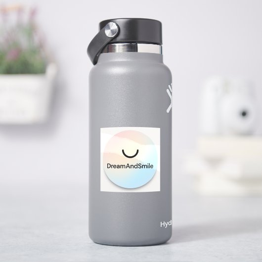 DreamAndSmile Minimalist Logo Roestvrij staalwater Sticker (HydroFlask)