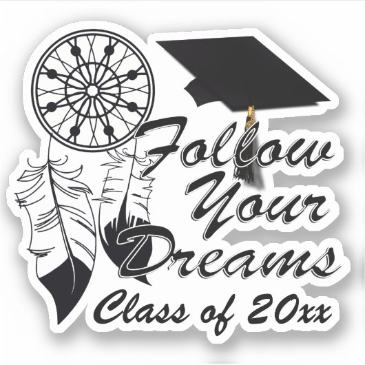 Dreamcatcher-Afstuderen Sticker (Voorkant)