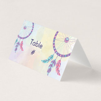 Dreamcatcher Birthday Celebration table number  Kaart