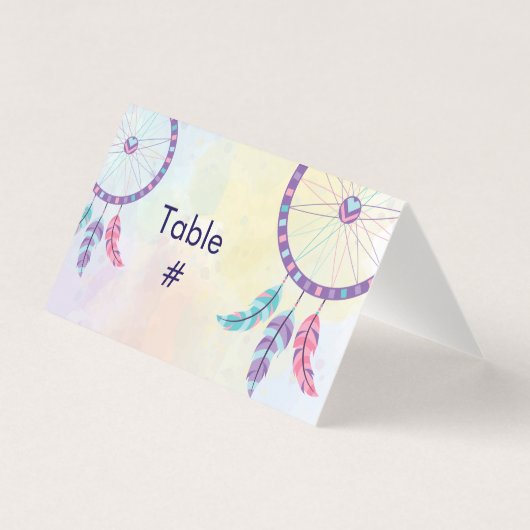 Dreamcatcher Birthday Celebration table number  Kaart (Voorkant)