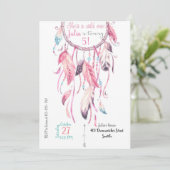 Dreamcatcher Birthday Invitation Kaart (Staand voorkant)