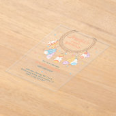 Dreamcatcher Boho Baby Eerste Verjaardag Transpara Acryl Uitnodigingen (Laagn)