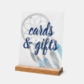 Dreamcatcher Boho Baby shower Sign Acryl Bord (Hoek)