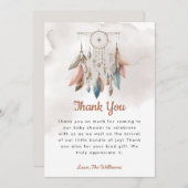 Dreamcatcher Boho Pastel Baby Show bedankje Bedankkaart (Voorkant / Achterkant)
