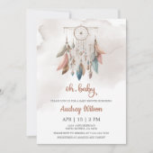 Dreamcatcher Boho Pastel Baby shower Uitnodiging (Voorkant)