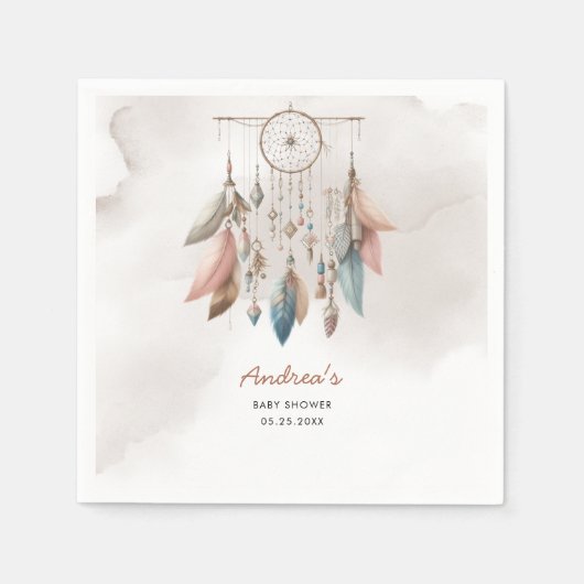 Dreamcatcher Boho Pastel Servet (Voorkant)