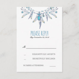 Dreamcatcher Boho Wedding RSVP Kaartje
